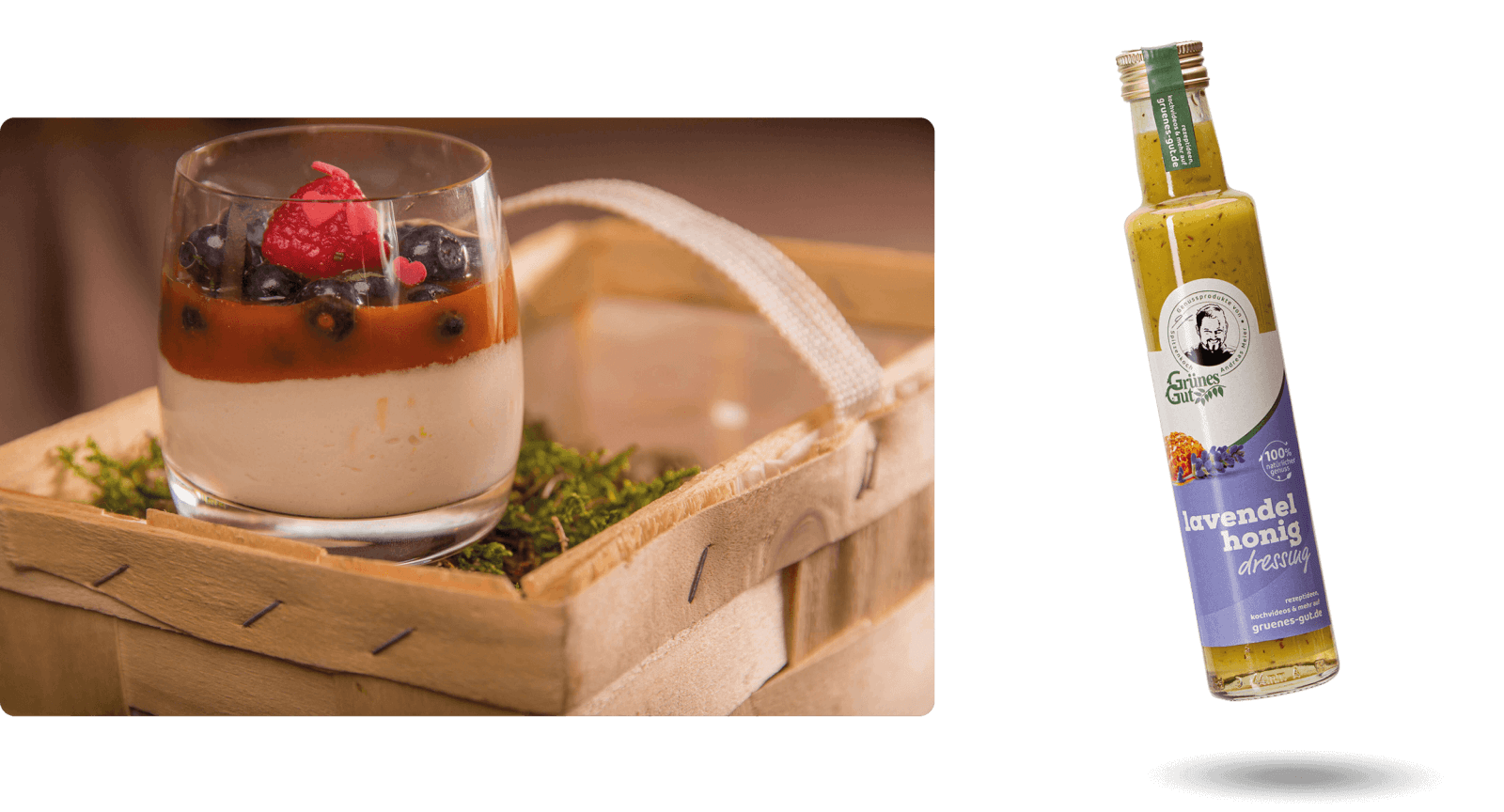 MarzipanMascarponeRicottaCreme mit Beerenragout Grünes Gut